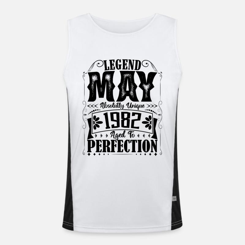 Mai 1982. Geburtstag Mai 1982. Geschenk Mai 1982. Funktionelles Kontrast-Tank Top für Männer 