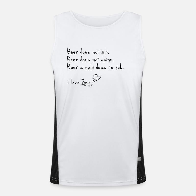 Ich liebe Bier Funktionelles Kontrast-Tank Top für Männer 