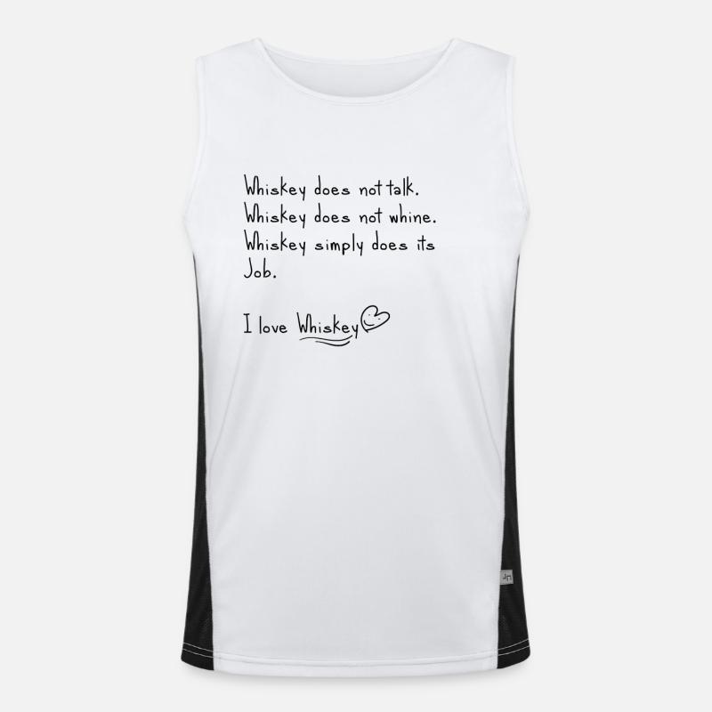 I love whiskey Men's Functional Contrast Tank Top 