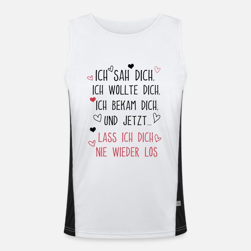 Spruch Geschenk Ehefrau, Ehemann, Freund, Kollegin Funktionelles Kontrast-Tank Top für Männer 