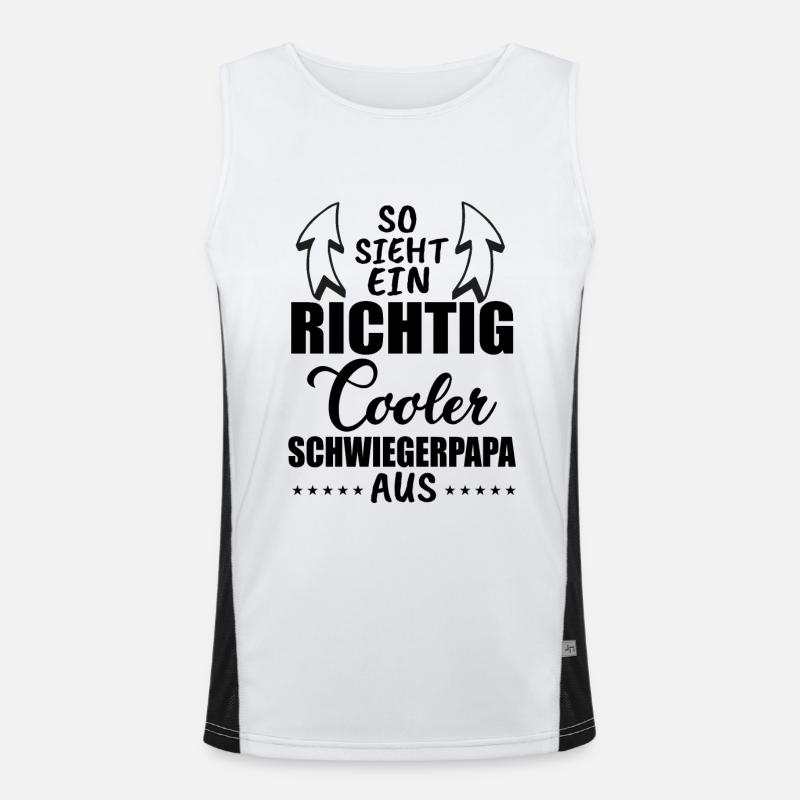 Schwiegervater Lustige Spruch Papa Geschenkidee Funktionelles Kontrast-Tank Top für Männer 