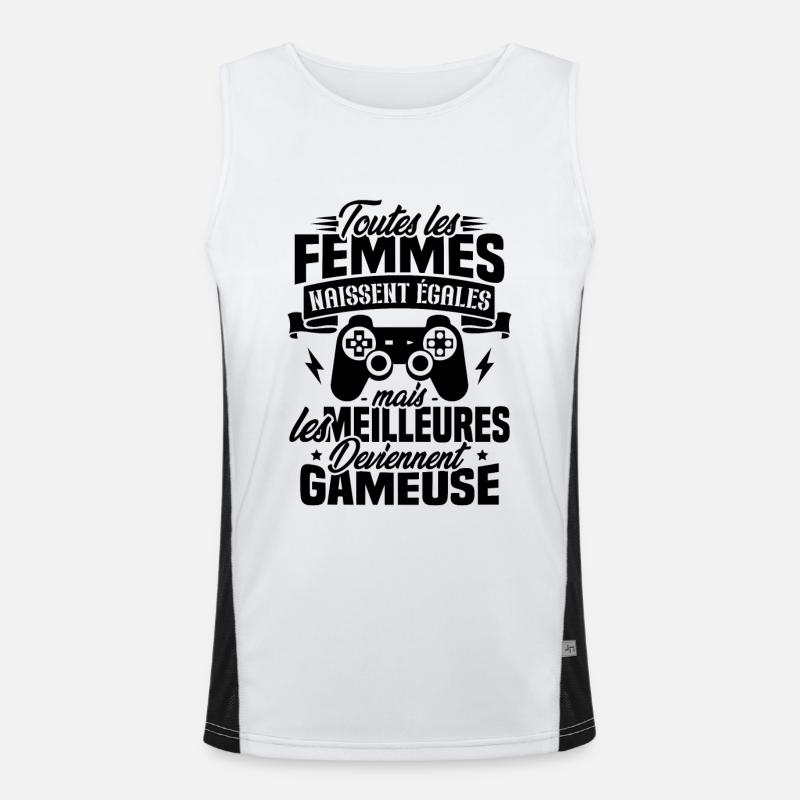 Les meilleures femmes deviennent gameuse Débardeur respirant contrasté Homme 