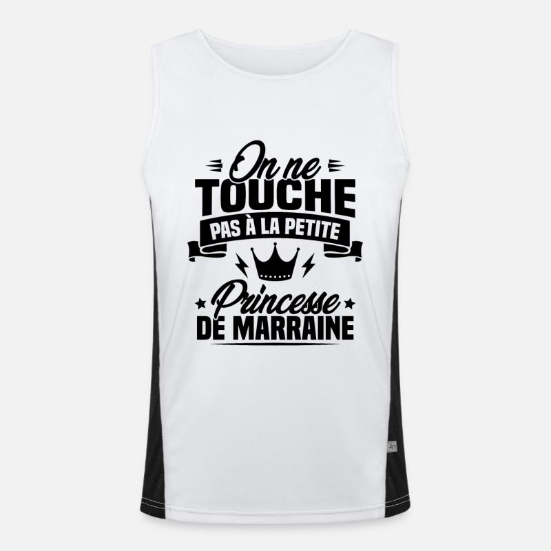 On ne touche pas à la petite princesse de marraine Débardeur respirant contrasté Homme 