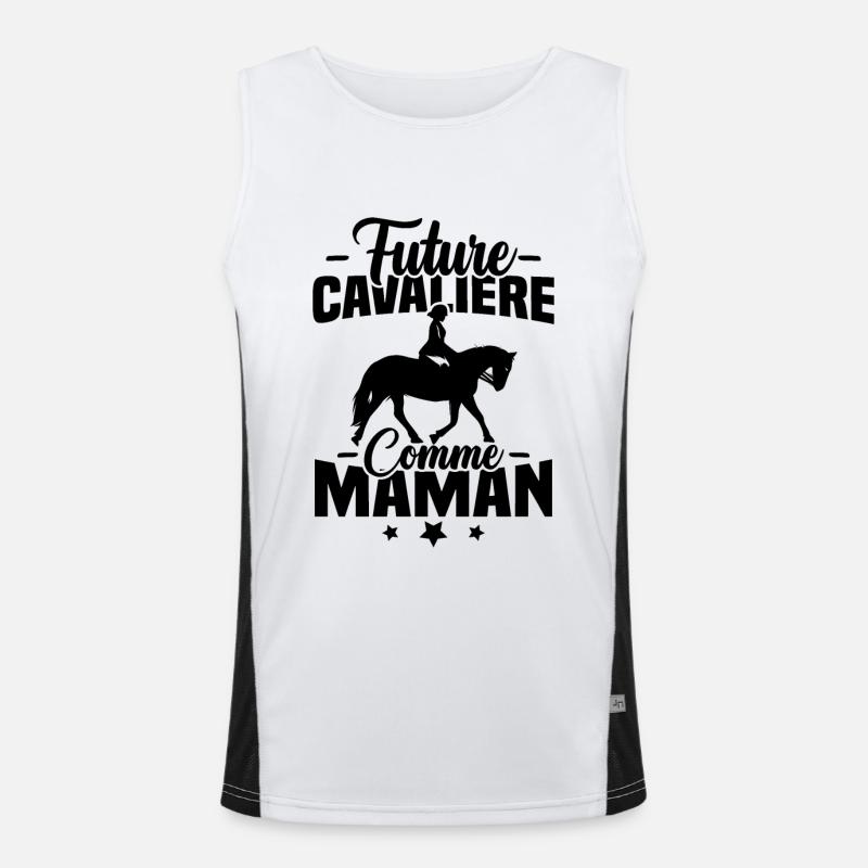 Future cavalière comme maman Débardeur respirant contrasté Homme 