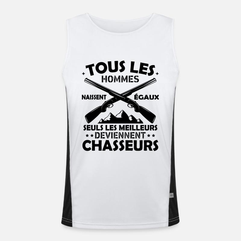 Les meilleurs deviennent chasseurs Débardeur respirant contrasté Homme 