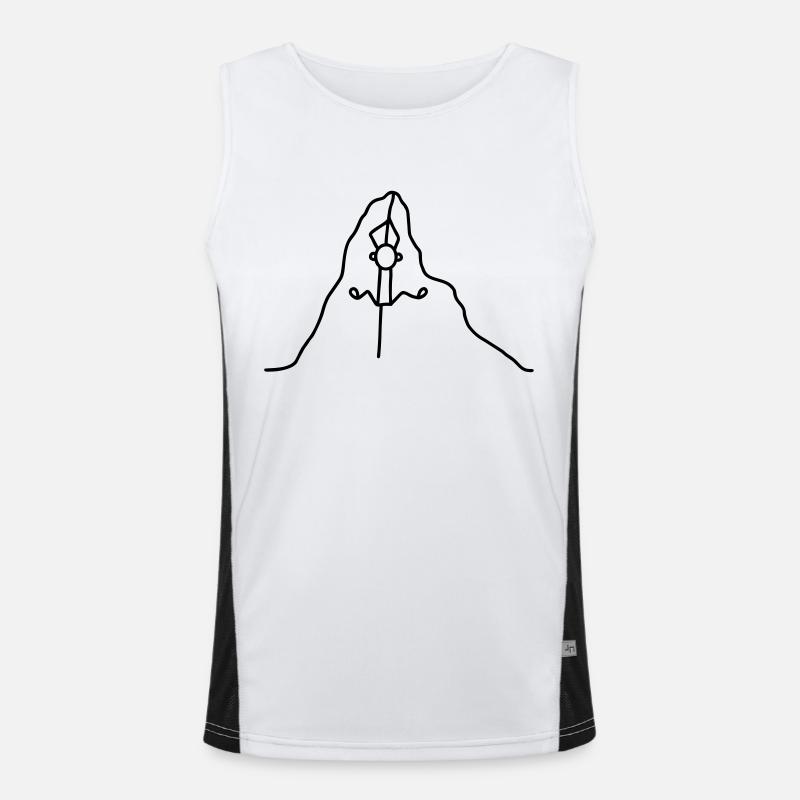 Am Seil hoch klettern Funktionelles Kontrast-Tank Top für Männer 