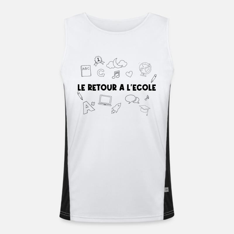 LE Retour à l’école. Débardeur respirant contrasté Homme 