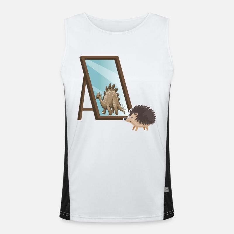 Motivation automnale hérisson image miroir confiante Débardeur respirant contrasté Homme 