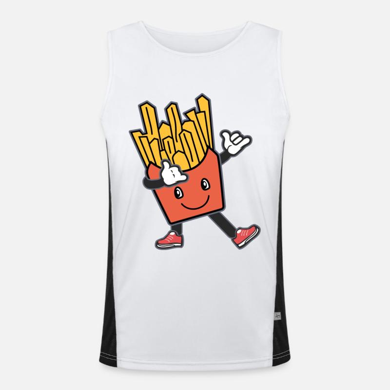 frites Débardeur respirant contrasté Homme 