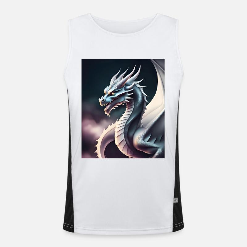 Dragon silhouette Men's Functional Contrast Tank Top 