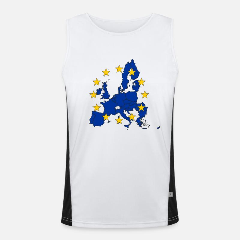 Europäische Union Funktionelles Kontrast-Tank Top für Männer 
