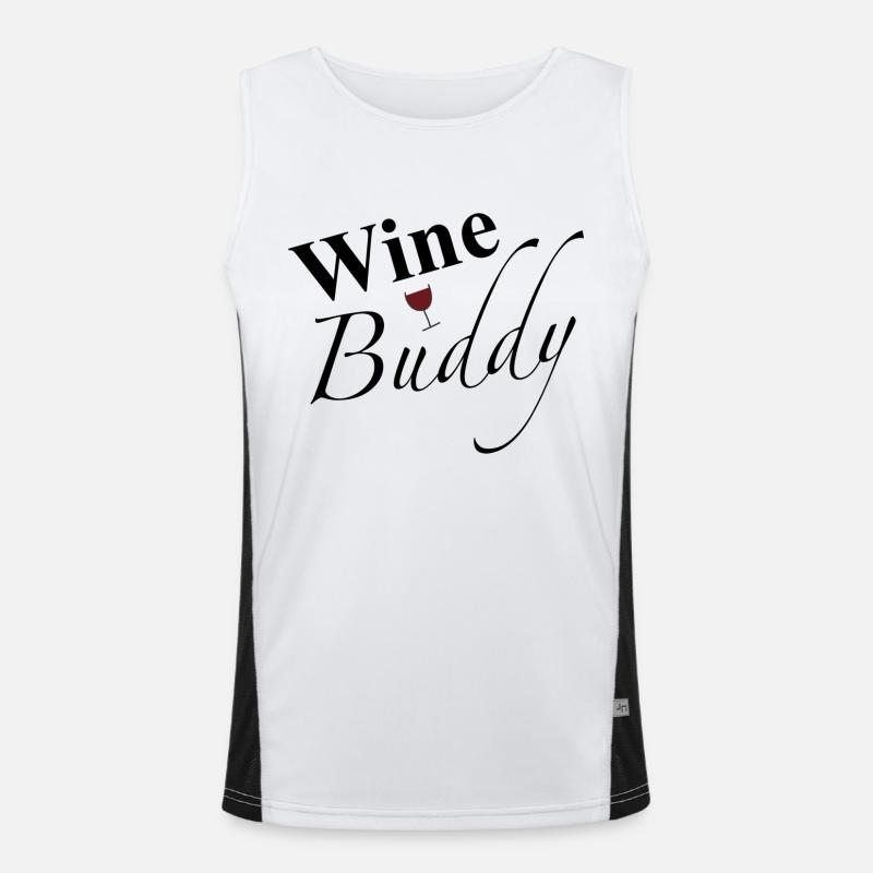 Wein Freunde Funktionelles Kontrast-Tank Top für Männer 