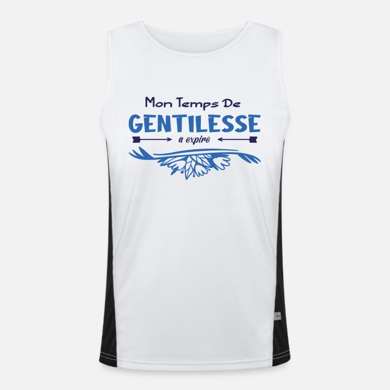 Mon temps de gentillesse a expiré Débardeur respirant contrasté Homme 