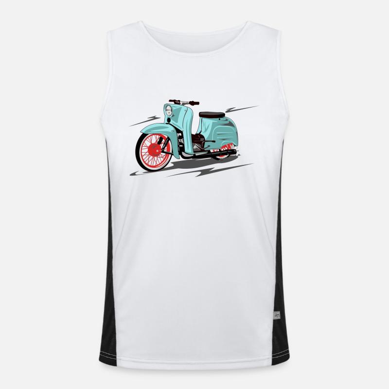 Simson Schwalbe mint, peppermint Funktionelles Kontrast-Tank Top für Männer 