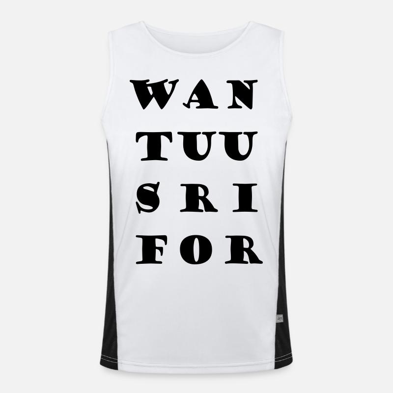 WAN TUU SRI FOR Funktionelles Kontrast-Tank Top für Männer 