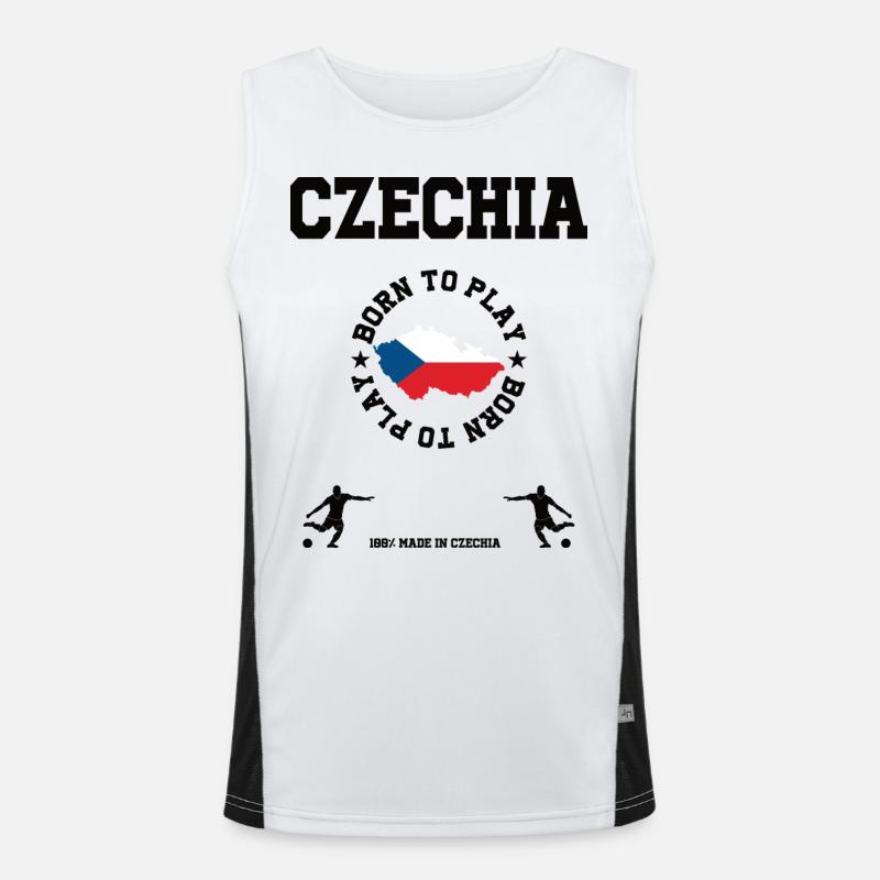 Tschechien Funktionelles Kontrast-Tank Top für Männer 