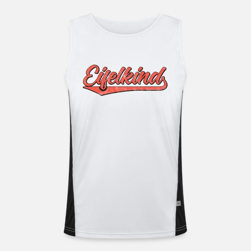 Eifelkind Eifel Liebe Heimat Shirt Design Funktionelles Kontrast-Tank Top für Männer 