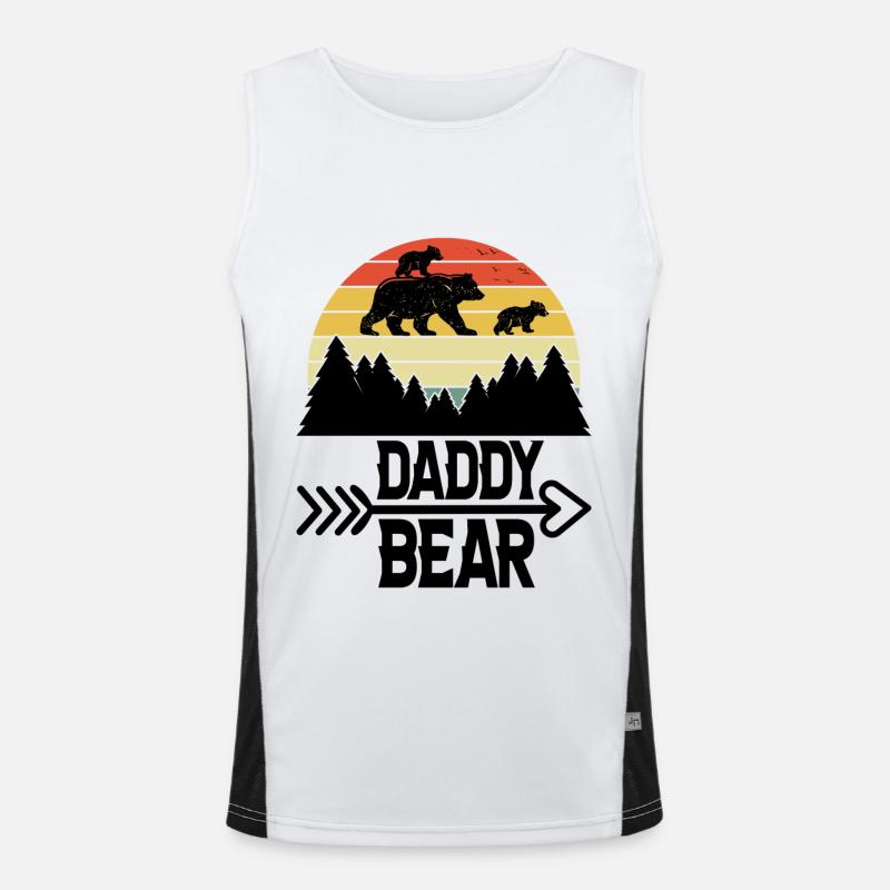 Daddy Bear climb the Mountain in Forest der Bär Funktionelles Kontrast-Tank Top für Männer 