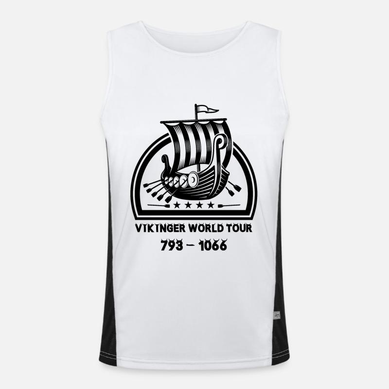Vikinger World Tour von 793 bis 1066 ein Vikinger Funktionelles Kontrast-Tank Top für Männer 