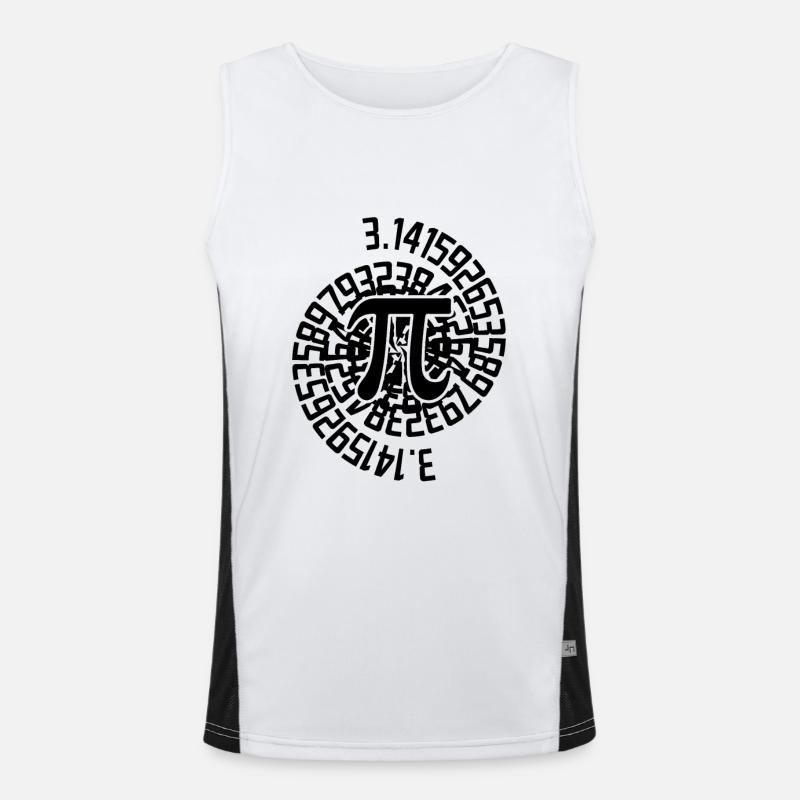 The Mathematical Number Pi 3.14 Mathematics PI Funktionelles Kontrast-Tank Top für Männer 