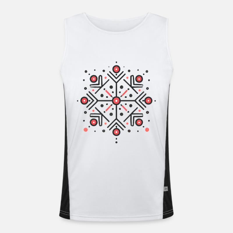 Conception élégante de l’insigne de flocon de neige rouge Débardeur respirant contrasté Homme 