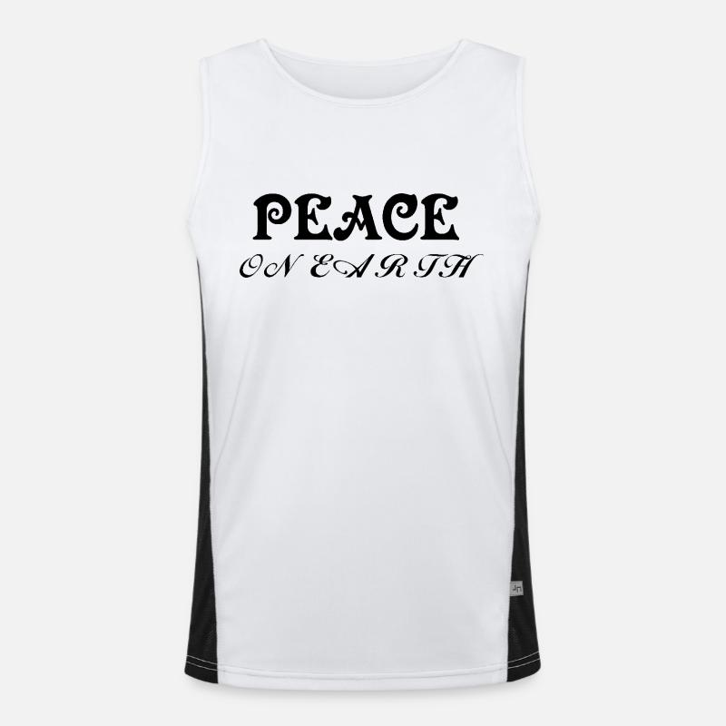 Peace on earth Funktionelles Kontrast-Tank Top für Männer 