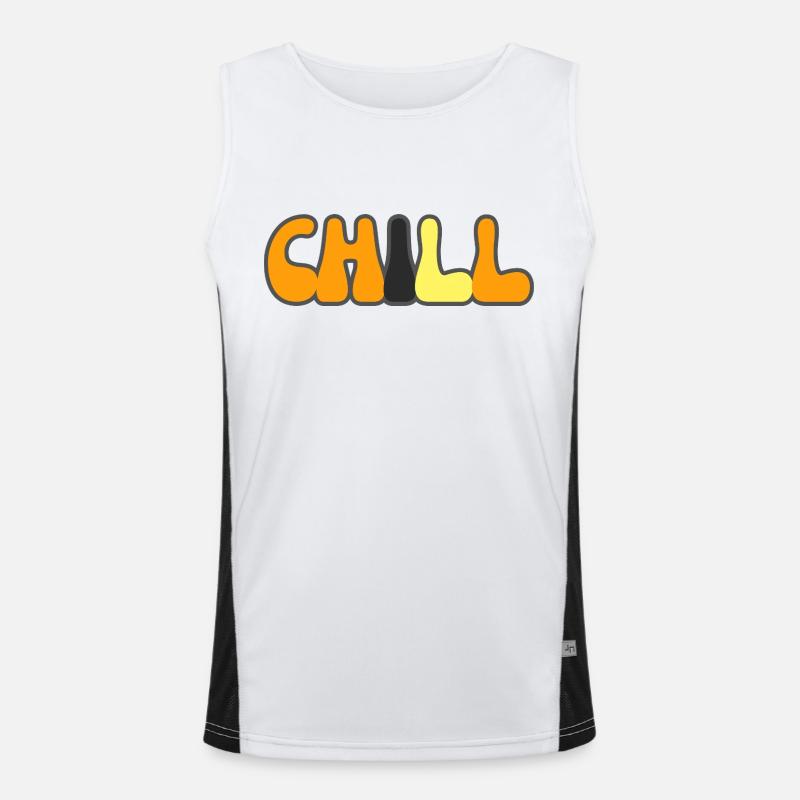 Modern Typography Cool Art Studio Brand Logo chill Funktionelles Kontrast-Tank Top für Männer 