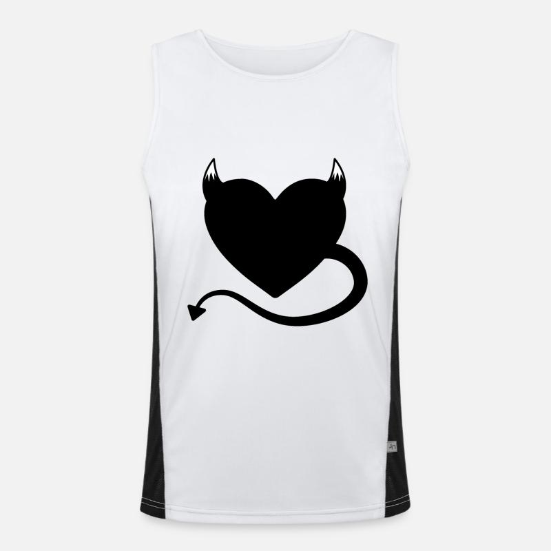 Devil Heart Black Débardeur respirant contrasté Homme 