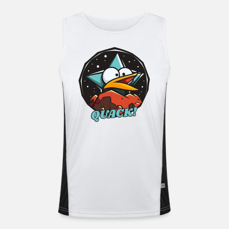Silly Duck: Quawk! Men's Functional Contrast Tank Top 
