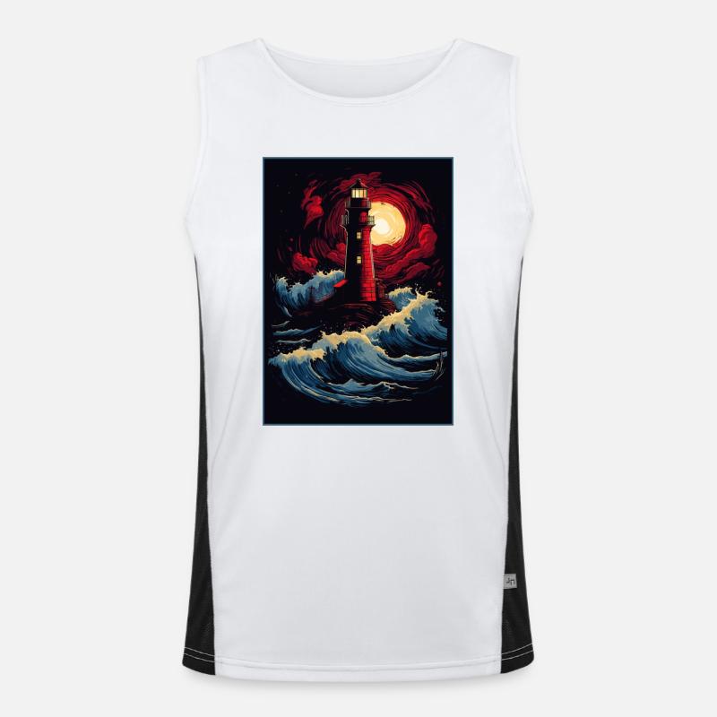 The old lighthouse Men's Functional Contrast Tank Top 