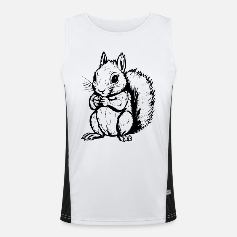 A squirrel - Men's Functional Contrast Tank Top  - white/black