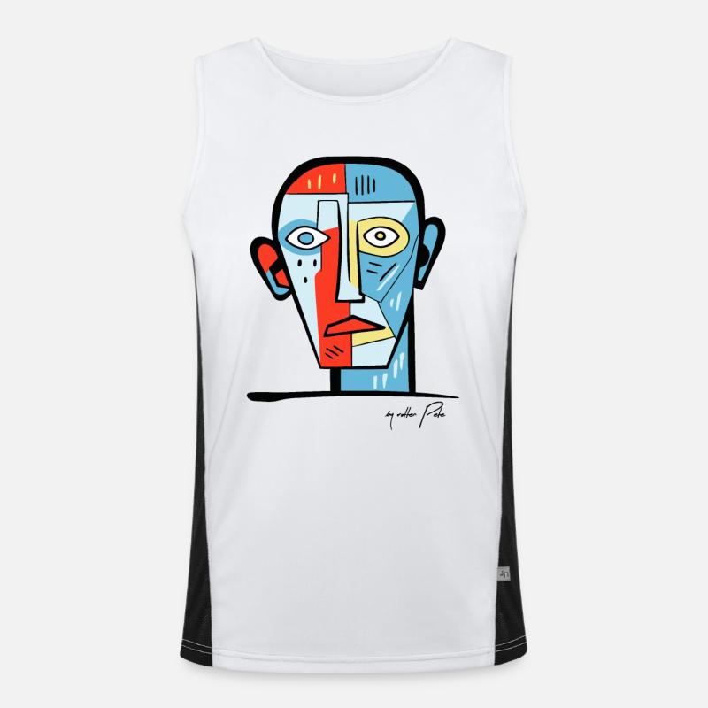 Abstrakte Kunst: Zombie Funktionelles Kontrast-Tank Top für Männer 