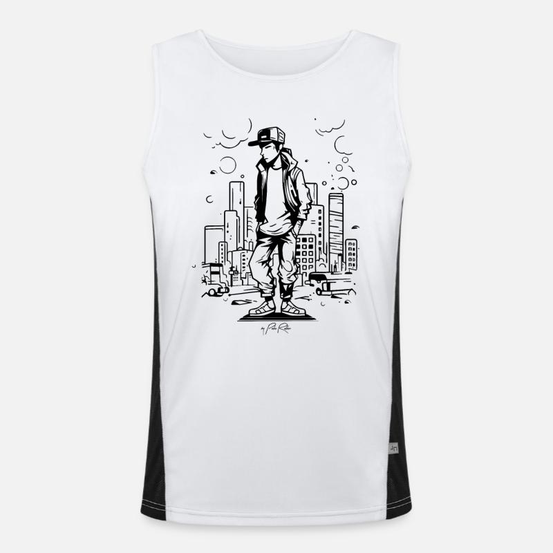 Style urbain : hip-hop Débardeur respirant contrasté Homme 