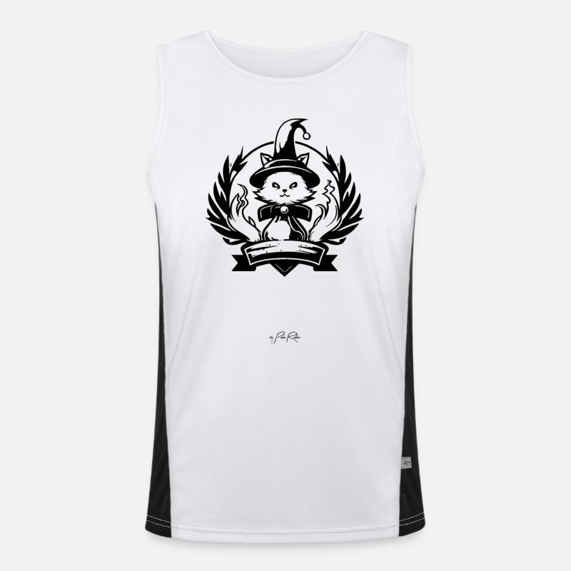Die Gilde der Zauberer-Katzen Funktionelles Kontrast-Tank Top für Männer 
