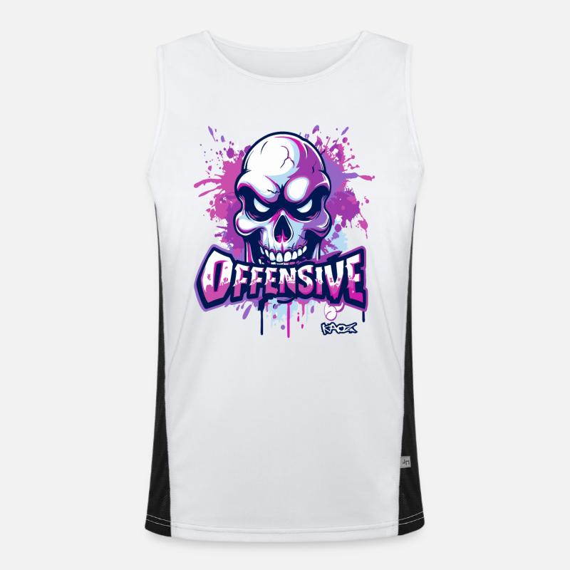 Beleidigender Totenkopf Funktionelles Kontrast-Tank Top für Männer 