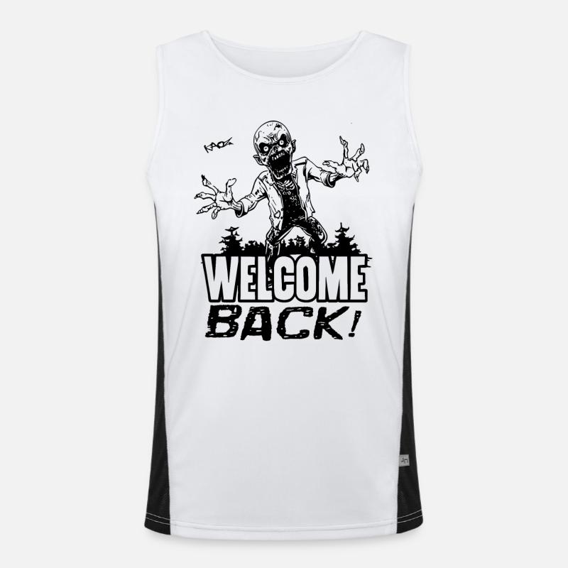 Welcome back, zombie Men's Functional Contrast Tank Top 