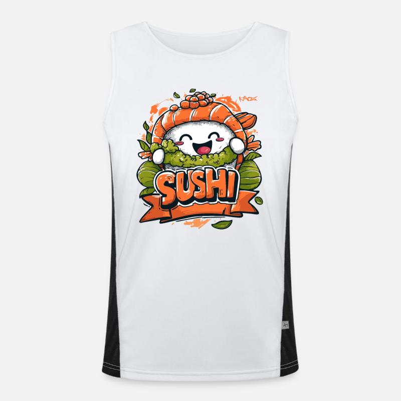 Sushi joyeux Débardeur respirant contrasté Homme 