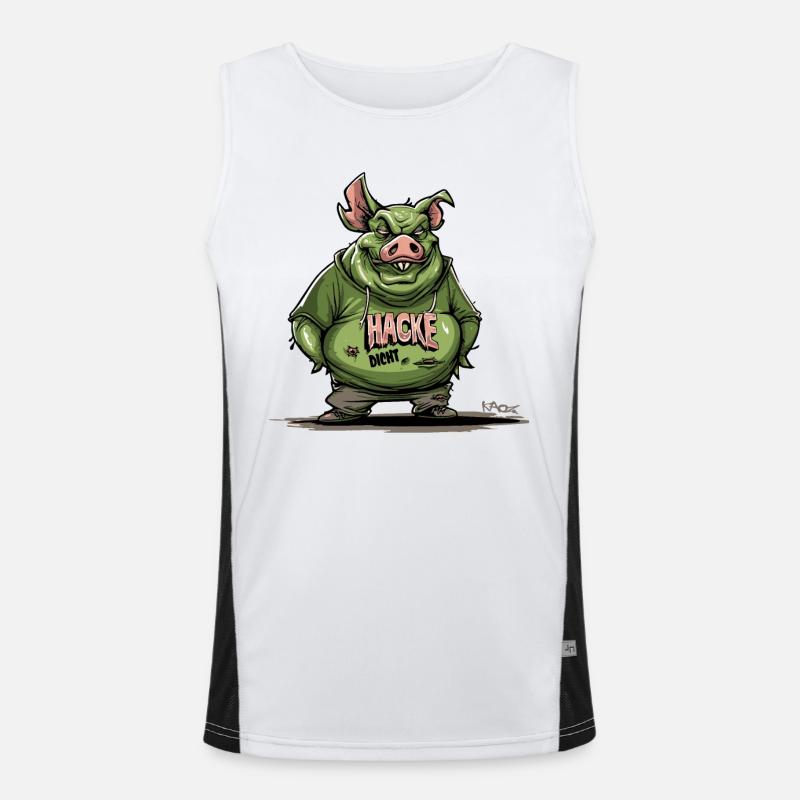 Houe Dense Cochon Zombie Débardeur respirant contrasté Homme 