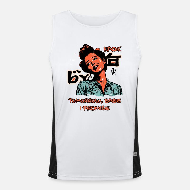 Morgen Babe, versprochen, ehrlich Liebling Funktionelles Kontrast-Tank Top für Männer 