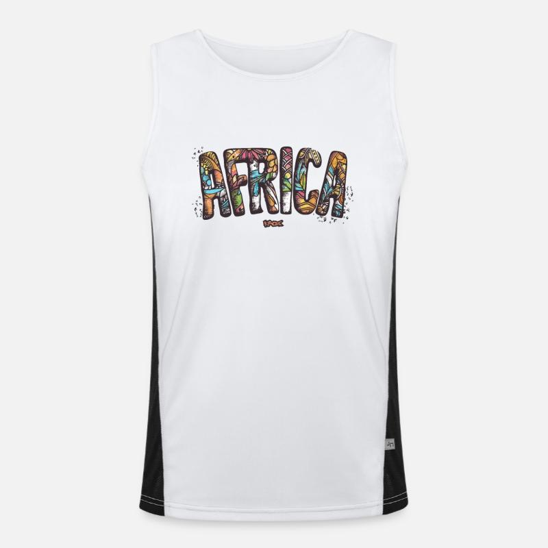 Afrika Funktionelles Kontrast-Tank Top für Männer 