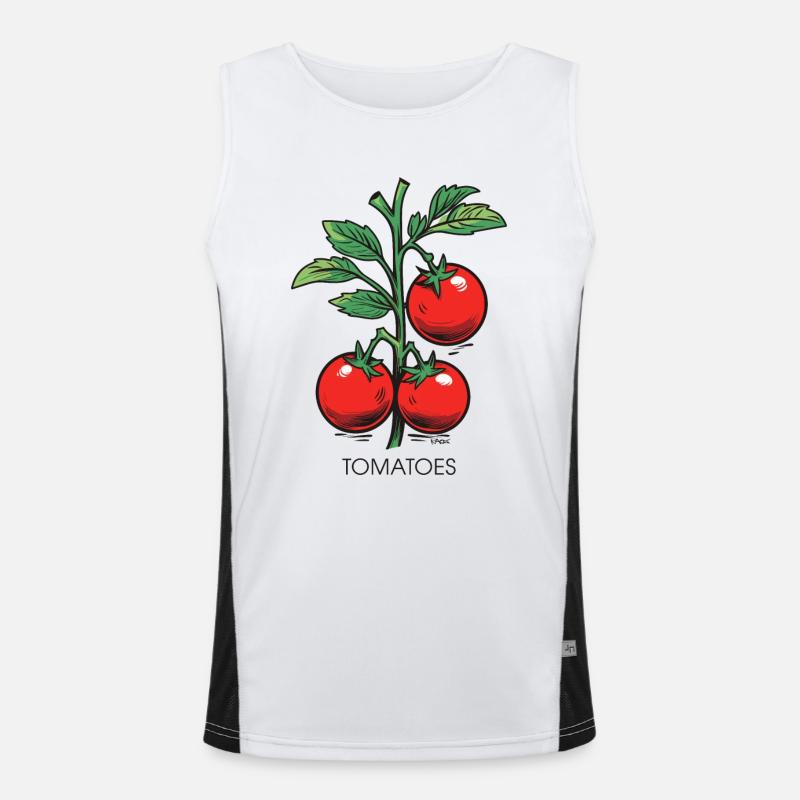 Einfach nur Tomaten Funktionelles Kontrast-Tank Top für Männer 