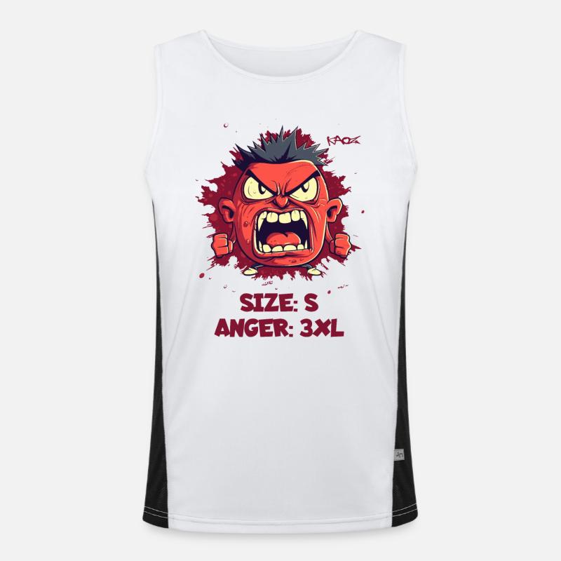 Taille S, Rage 3XL Taille : Angry Little Guy Débardeur respirant contrasté Homme 
