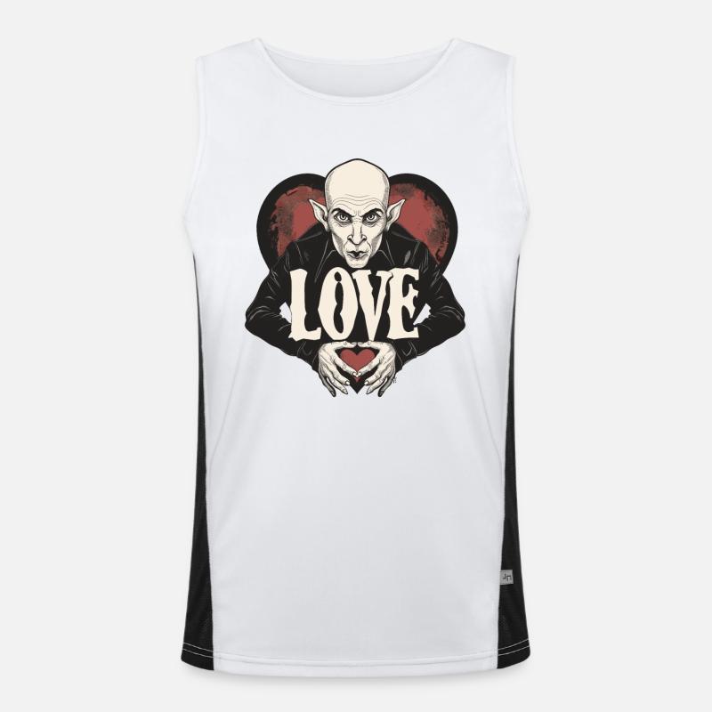 Der Vampir Nosferatu der Liebe Funktionelles Kontrast-Tank Top für Männer 