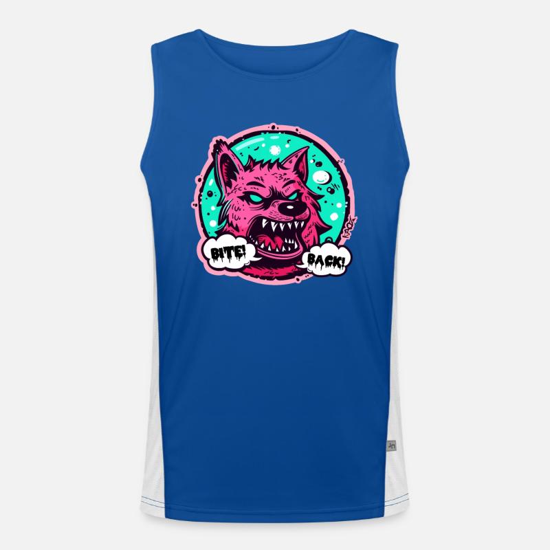Werwolf Wolf: Beiße Zurück! Funktionelles Kontrast-Tank Top für Männer 