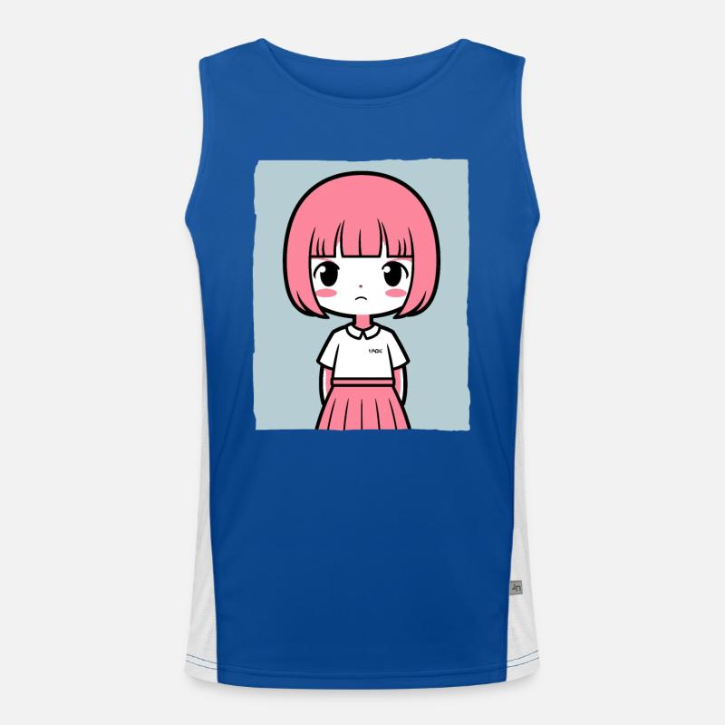 Einfach ein einfaches Mädchen Funktionelles Kontrast-Tank Top für Männer 