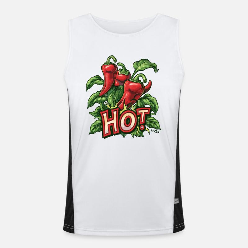 Plante de piment fort Débardeur respirant contrasté Homme 