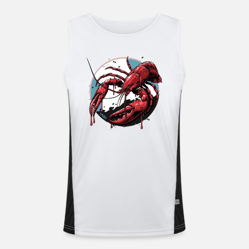 Return and return to the lobster Men's Functional Contrast Tank Top 