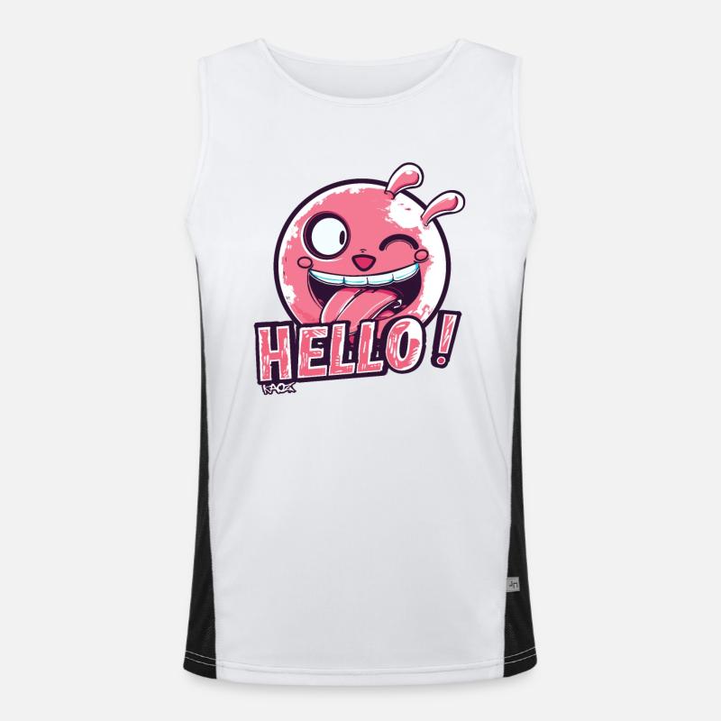 Naughty little monster, hello Men's Functional Contrast Tank Top 