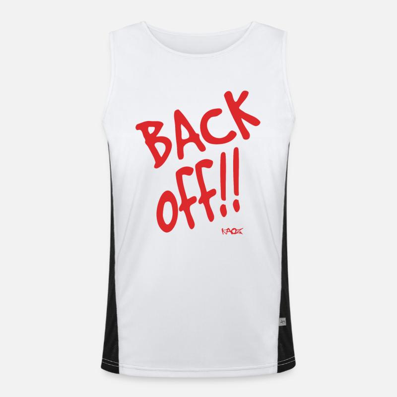 Back! Get out! Men's Functional Contrast Tank Top 