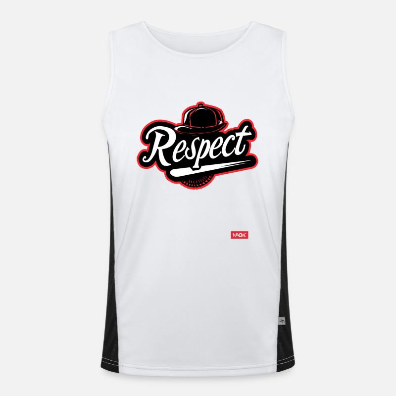 Équipe de baseball parodique : Respect Débardeur respirant contrasté Homme 